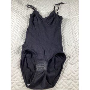 Black Adjustable Strap Bodysuit Shapewear Size L Breathable Fabric Opaque NWOT